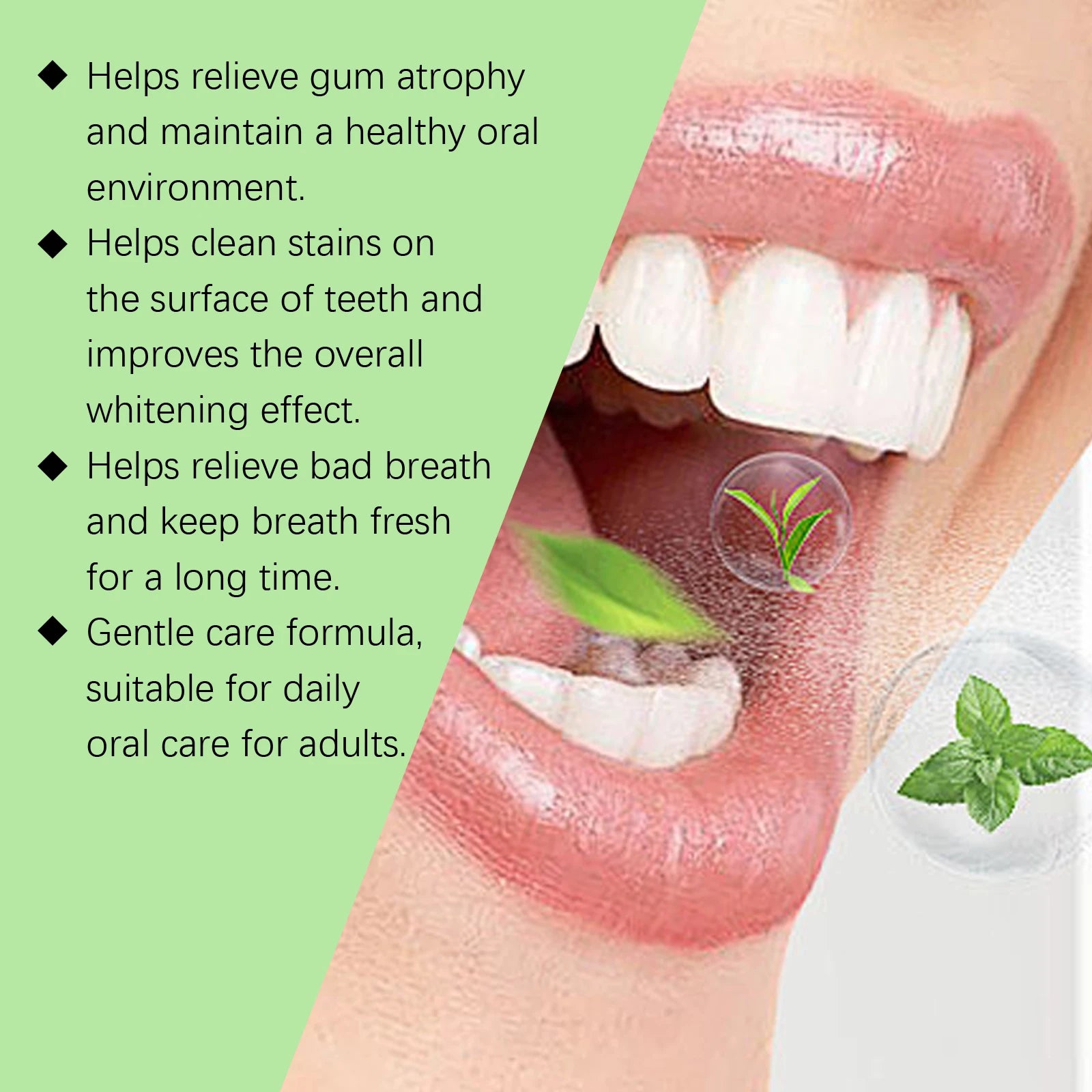 Bad Breath Treatment Drops Remove Dental Plaque Stains Relieve Gum Pain Swelling Protect Enamel Cleaning Teeth Whitening Liquid Qme