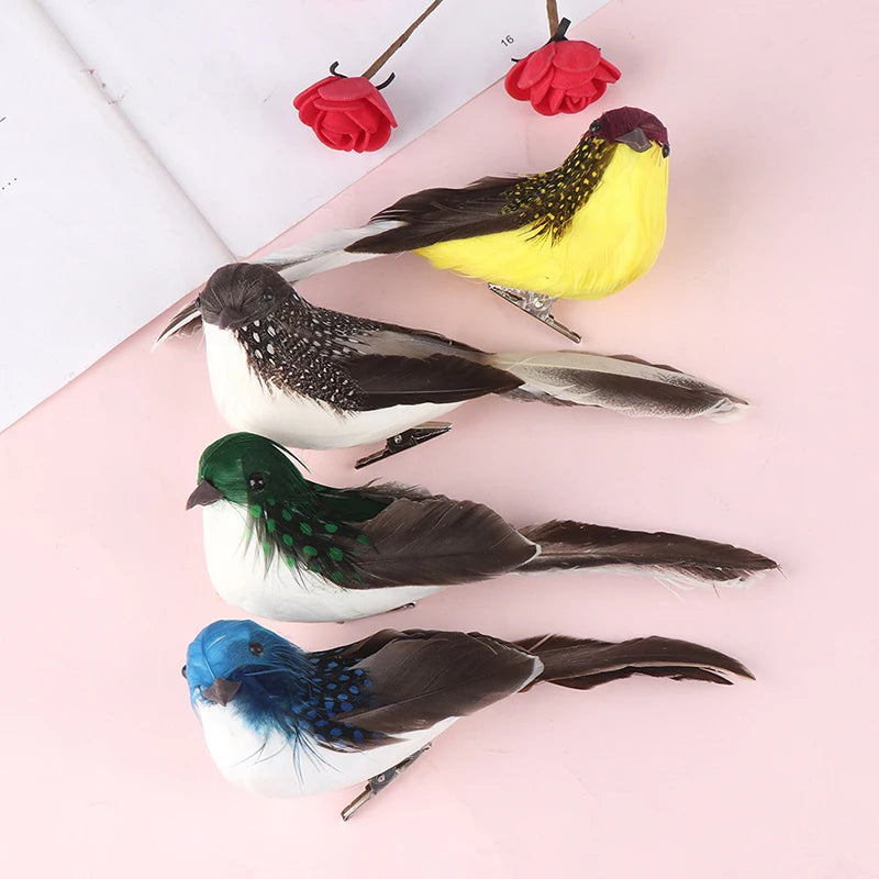 1Pcs 3D Fake Craft Birds Artificial Foam Feathers Birds Home Garden Wedding Birthday Party Home Decor Fake Sparrow Qme