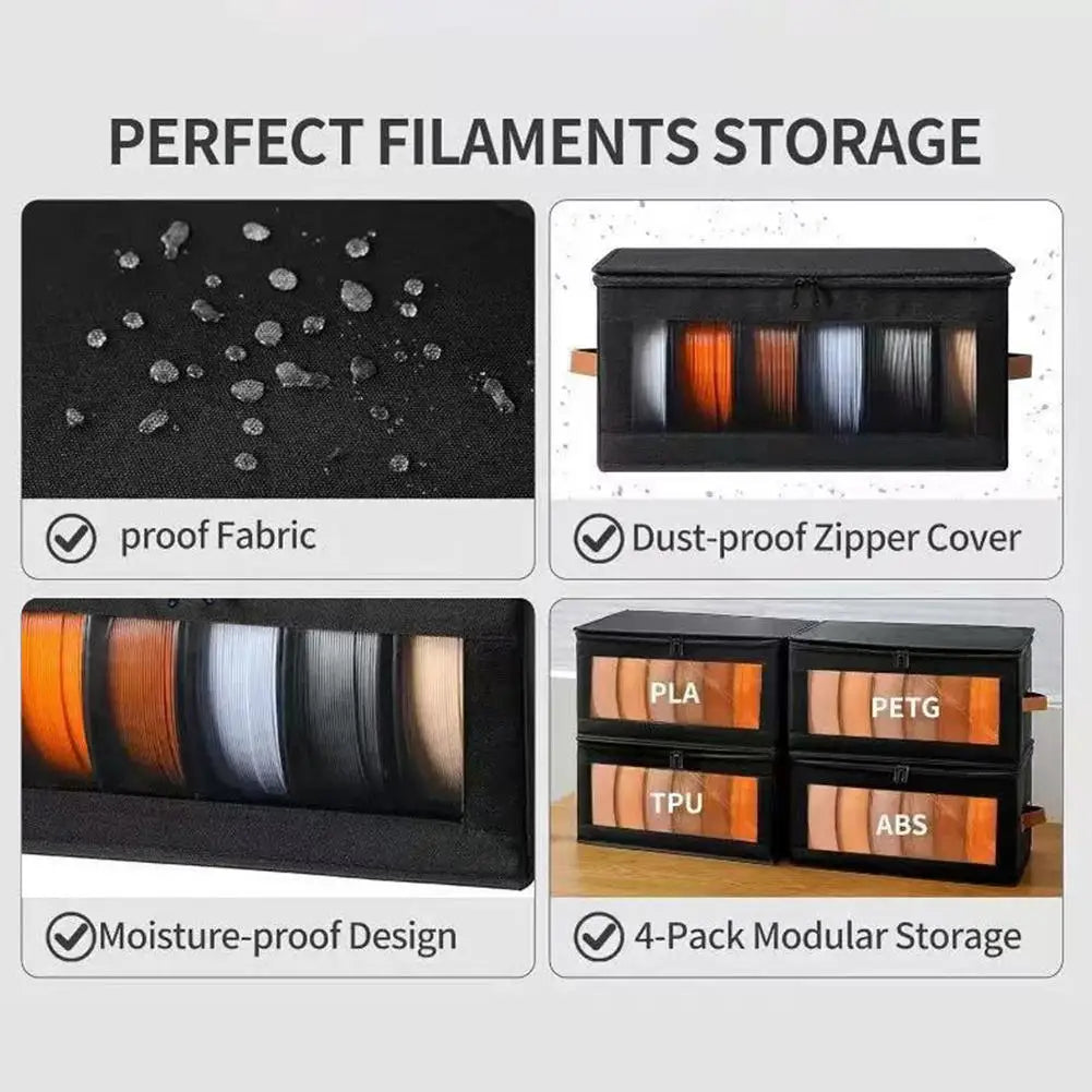 3D Printer Holder Rack Filament Storage Containers Box Home Office Qme