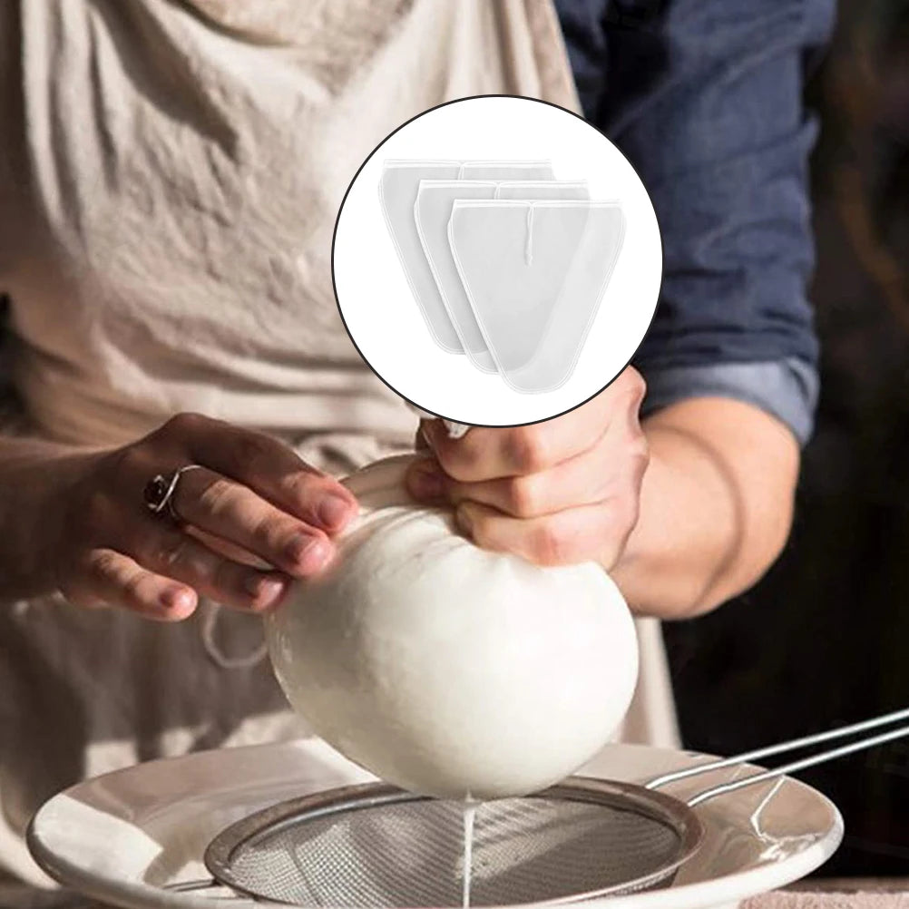3Pcs Filter Bags Nut Milk Bag Strainer Cloth Fine Mesh Juice Filter Bag for Production Vegan Nut Milk Almond Milk Filter Bags Qme