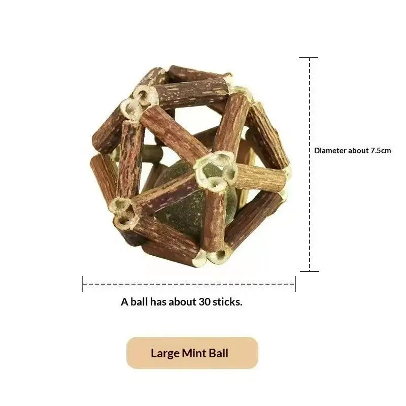 1/2PCS Cat Toys Made Of Wood Sticks Insect Galls Raffia Sisal Rope Teeth Cleaning Toys Cat Teasing Sticks Qme A8