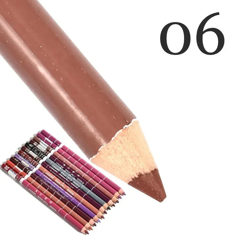 28Color Antifouling Lip Liner Professional Lipstick Pen Precise Waterproof Lip Outline Pencil Lip Makeup Lasting Eyeliner Creamy Qme 6