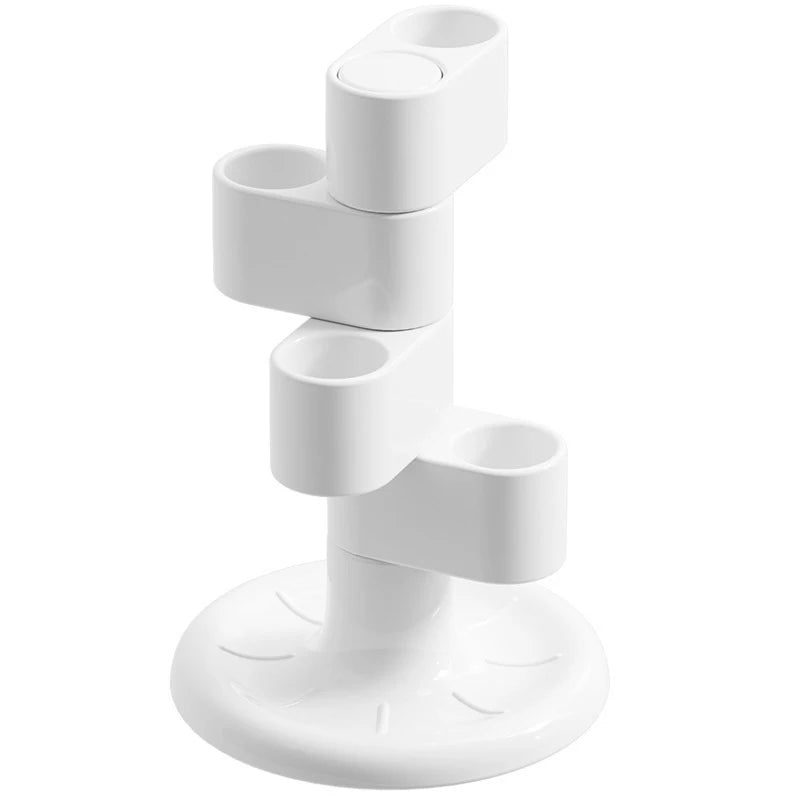 A White Desktop Pencil and Pen Storage Rack That Can Rotate 360 Degrees,can Hold 4 Pens,Office Desktop Organization and Storage Qme 1pc