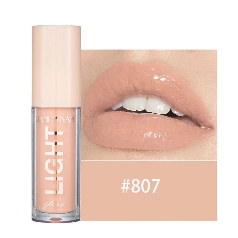 12 Colors Mirror Pearl Lip Gloss Long-lasting Moisturizing Shine Glitter Lip Glaze Waterproof Glass Liquid Lipstick Women Makeup Qme 07