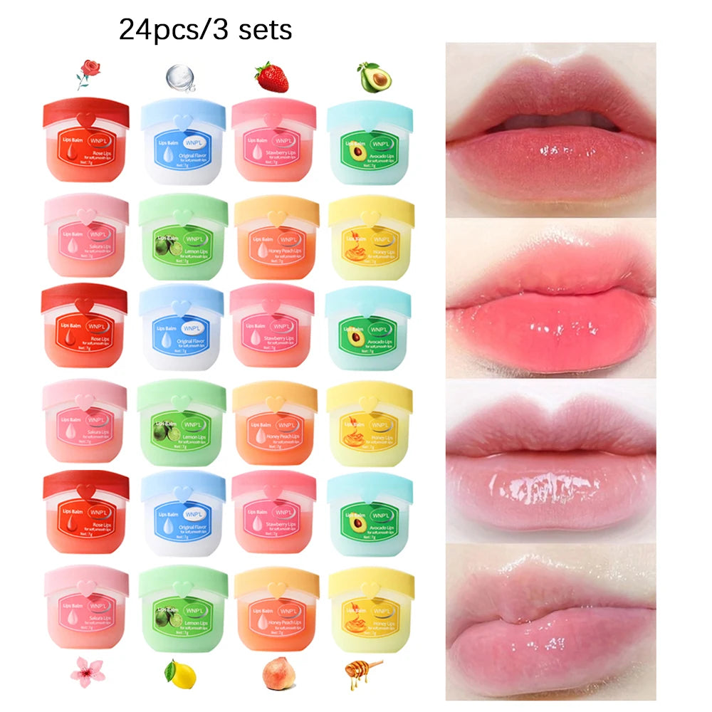 Moisturizing Lipstick Variety Fruit Flavors Moisturizes Lips Makes Qme 24pcs