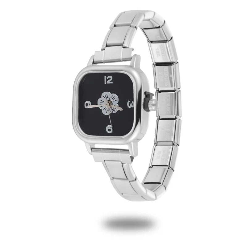 Wholesale Women's Mens DIY 9MM Width Italian Elastic Charm Stainless Alien Shape Watch Bracelet Bangle Party Friend Jewelry Gift Qme Style 20