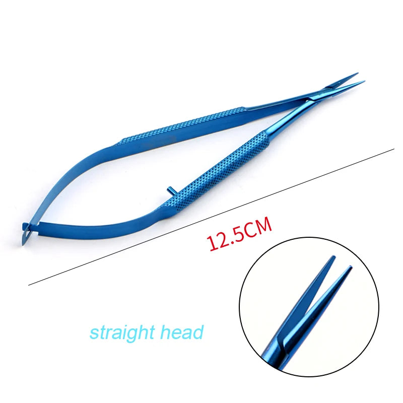 Ophthalmology Microscopic Instruments Round Handle Needle Holder Hand Qme c