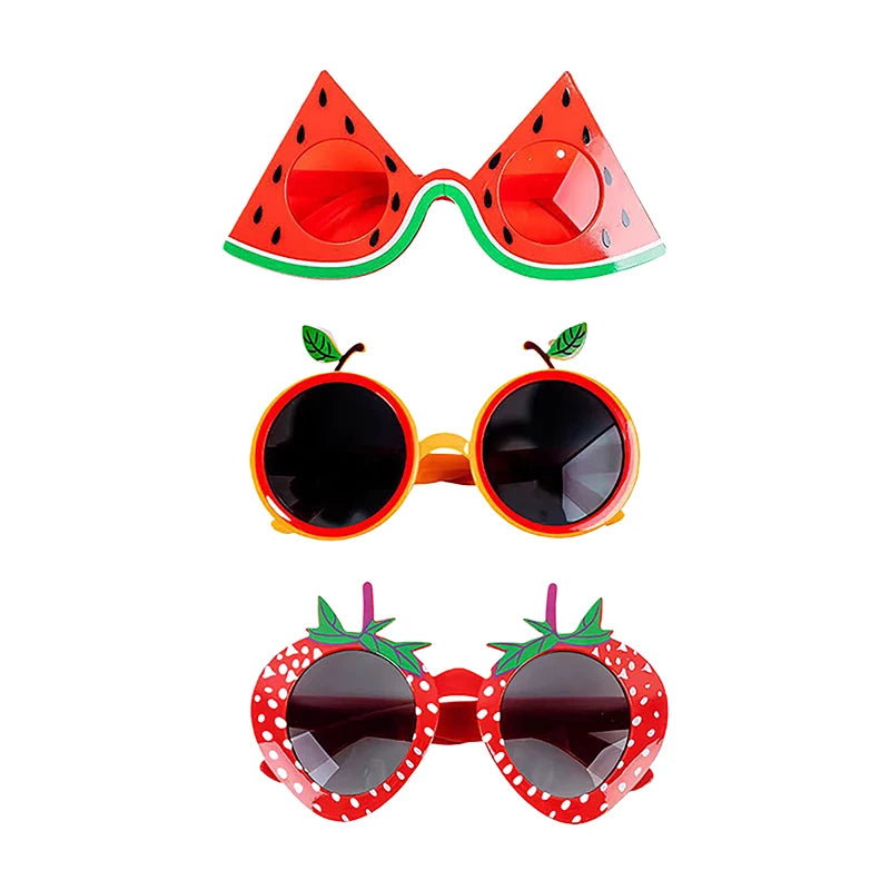 1Pc Summer Party Pineapple Strawberry Glasses Fruit Shape Glasses Tropical Pineapple Sunglasses Birthday Party Supplies Toys. Qme