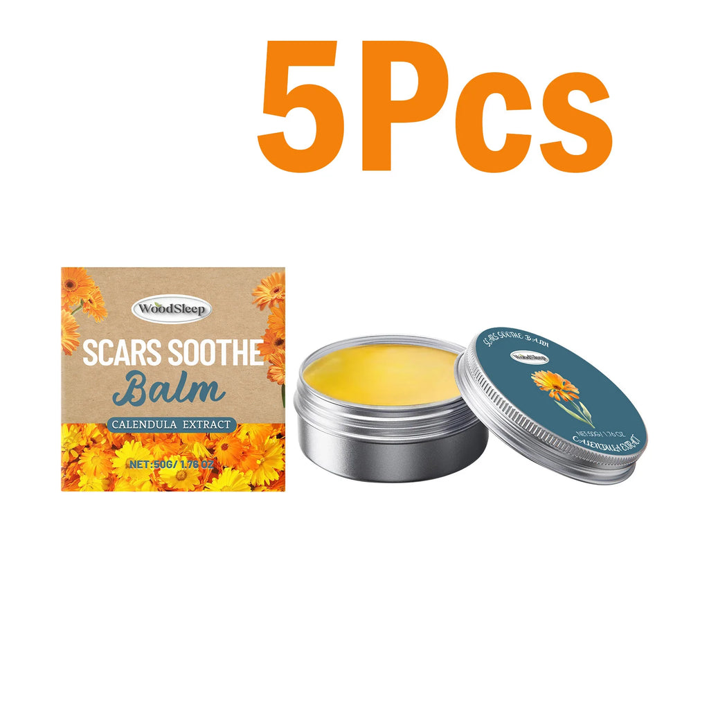 Calendula Acne-Prone Cream Anti-Acne & Fade Marks Oil-Control Shrink Pores Soothing Cream Non-Greasy & Fast Absorbing SkinCare Qme 5 x 50g Boxed