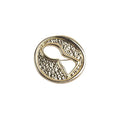 Pleated Brooch Alloy Keyhole Shape Glaze Luxury Badge Pin Trendy Banquet Clothes Metal Pin Qme A1