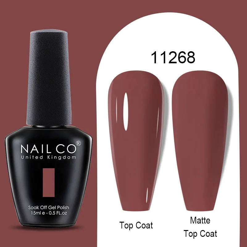 NAILCO Winter Red Gel Nail Polish Semi Permanent Soak Off Varnishes