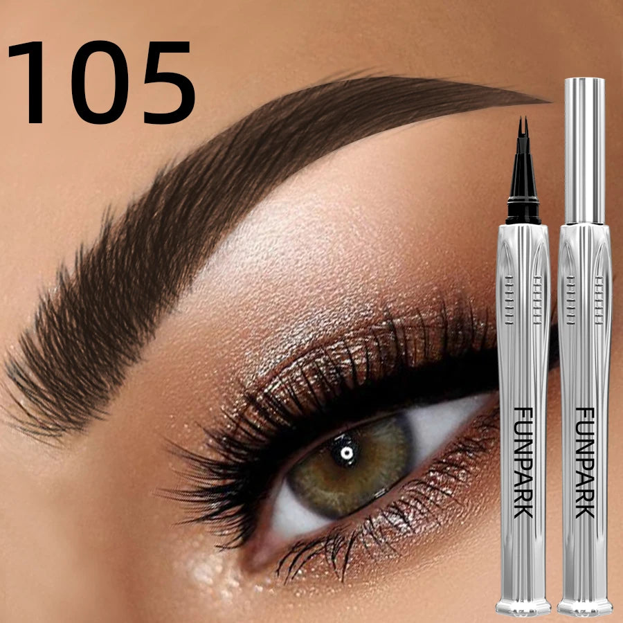 2 Fork Microblading Eyebrow Pencil Non-smudged Pigmented Easy Qme 105