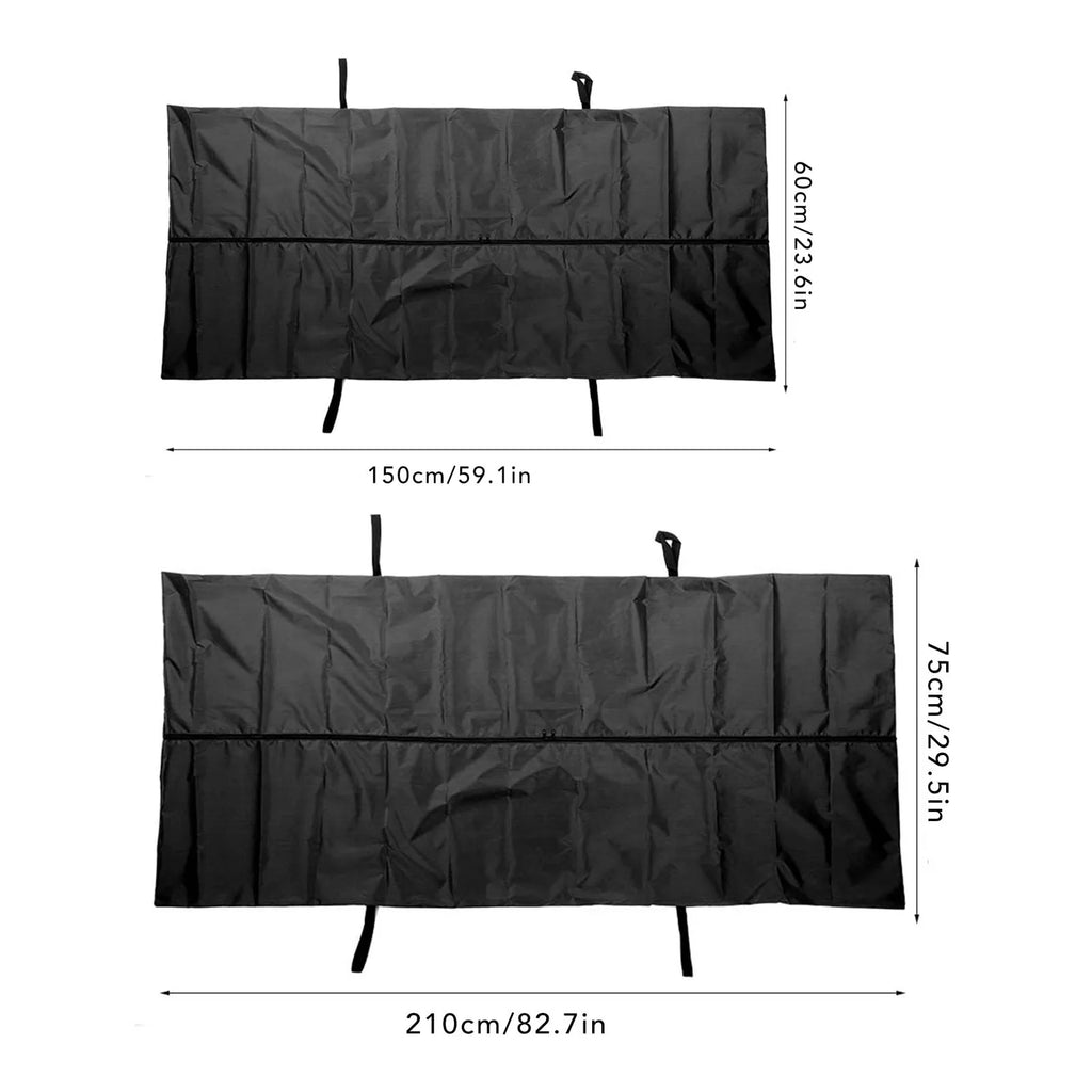 Emergency Cadaver Body Bag Oxford Cloth Dead Body Bags Double Use Waterproof Reinforced Handle Black for Hospital Transportation Qme