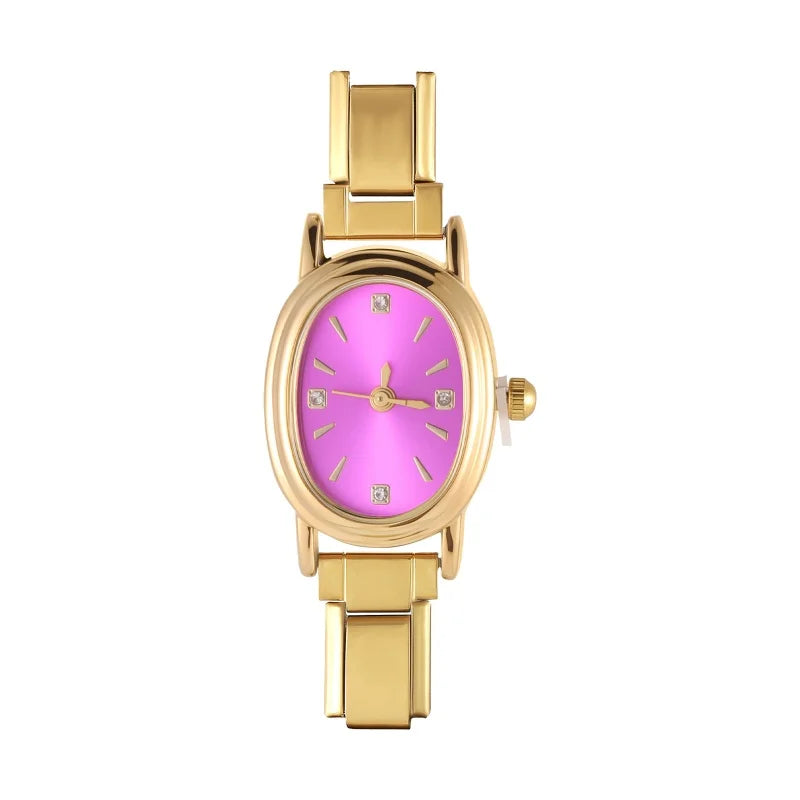 Fashion Women's Stainless Steel Square Flowers Watch Round Moon Sun High Quality Watch Bracelet For Friend Birthday DIY Bracelet Qme Style 11