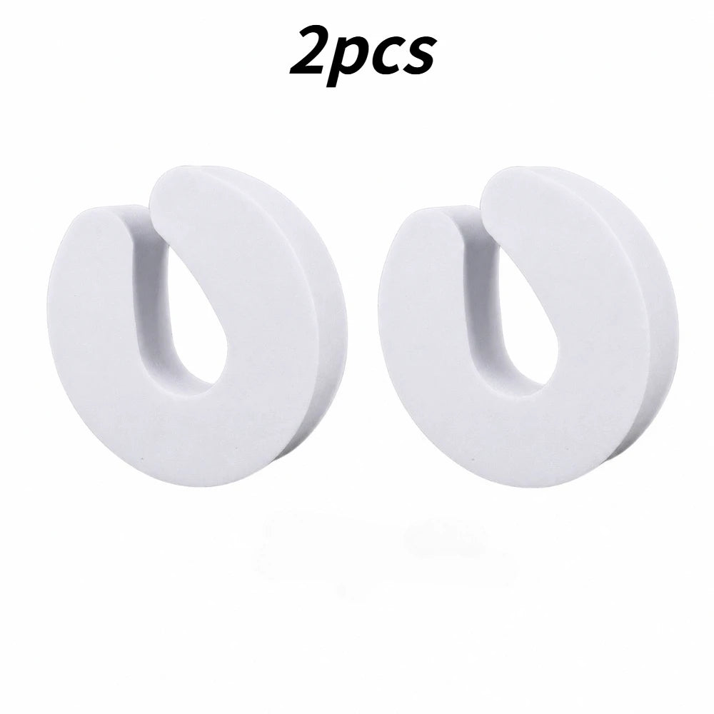 Practical Door Stopper Clip 2/4/6Pcs Soft Foam Finger Protector Anti-pinch Hardware for Home Kitchen and Bedroom Doors Qme white 2pcs