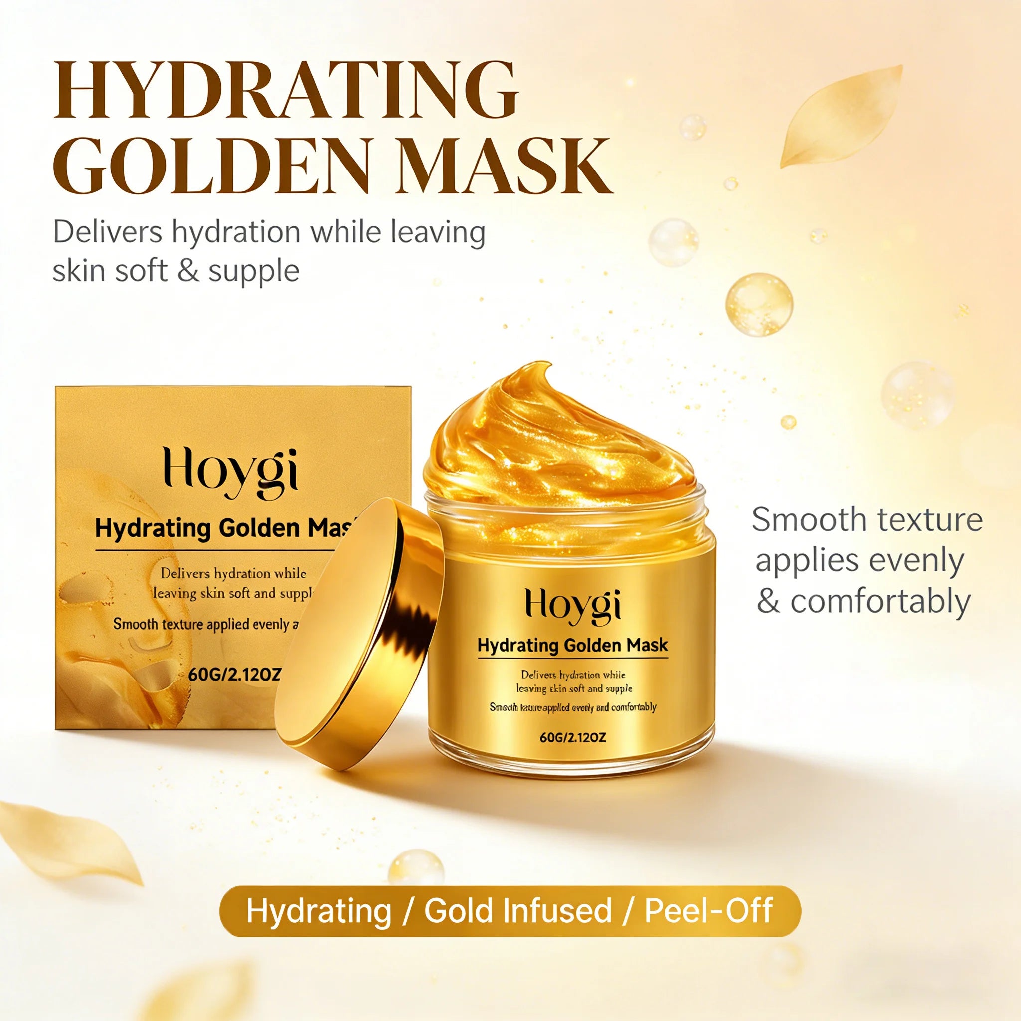 Hydrating Golden Mask Collagen Gold Peel Off Facial Mask Moisturizing Firming Reduces Wrinkles Removes Blackheads Dirt & Oils Qme