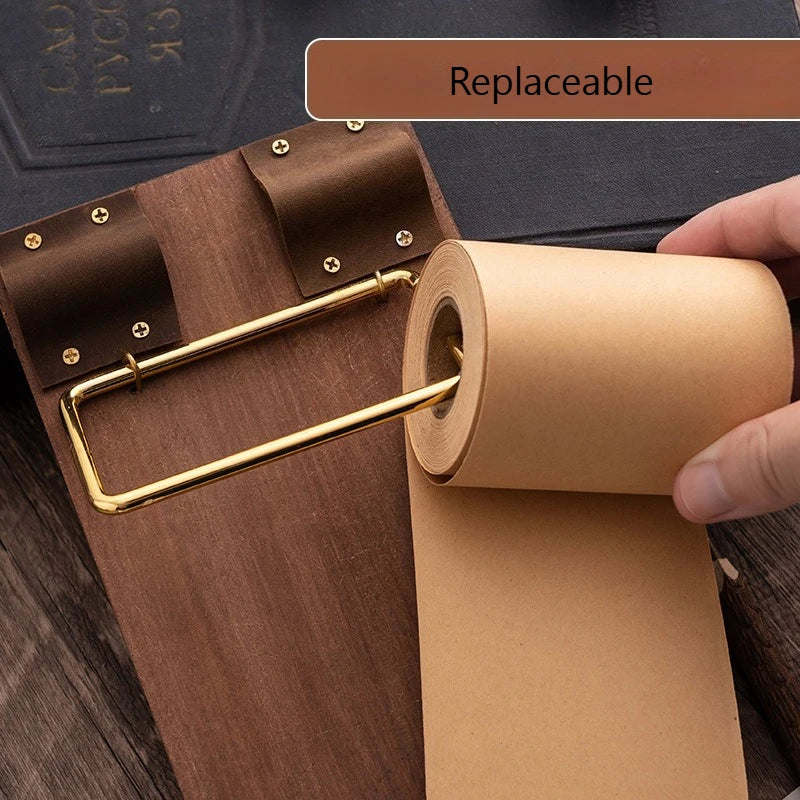Retro Note Splint Can Be Hung Roll Paper Non-stick Wind Wood Board Qme