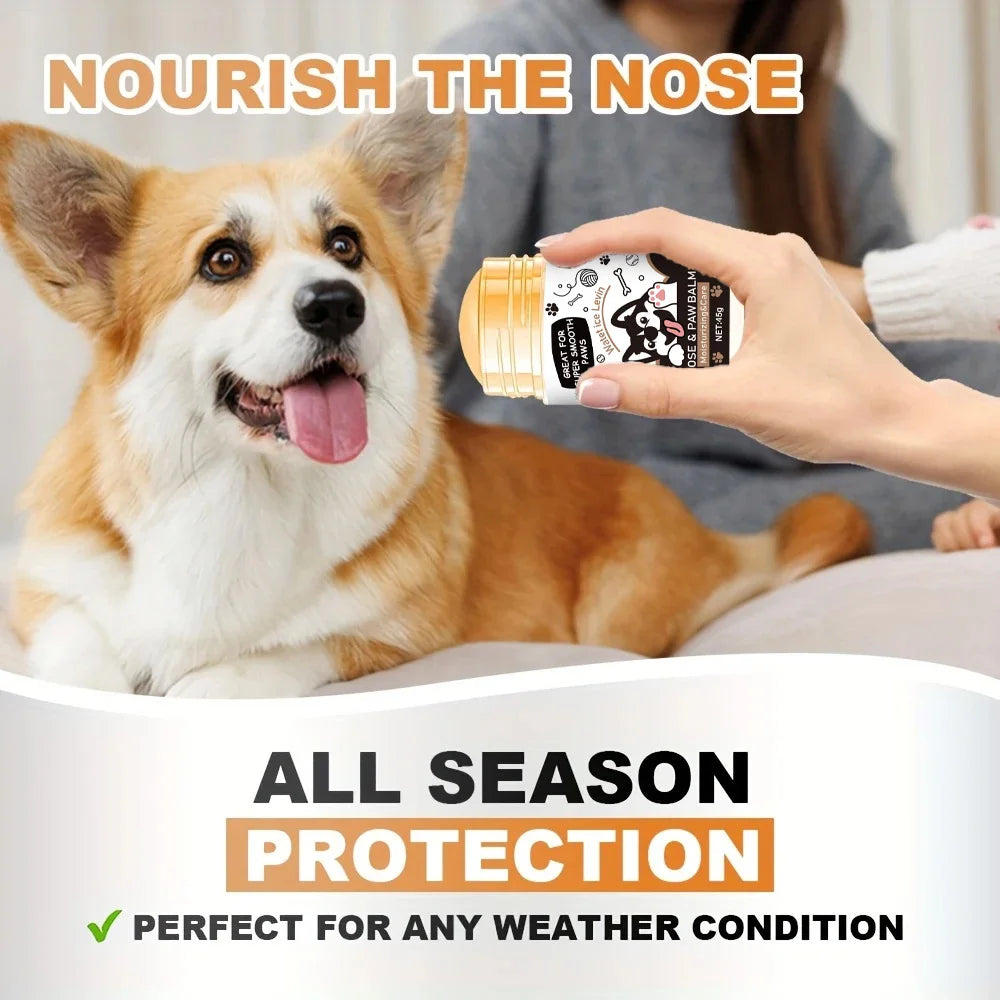 Dog Paw Balm - Lick Safe Snout Soother - Moisturizes, Soothes, and Nourishes Irritated Paw Pads and Nose - Prevents Cracks and Wounds - Dog Paw Balm Contains Wax, Oil, Butter, and Extracts Qme