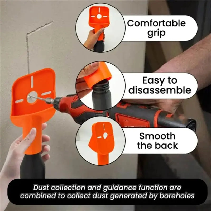 A02F-Universal Anti-Dust Attachment Drill Dust Collector For Power Tools Portable Drill Bit Dust Catcher For Home Renovation Qme