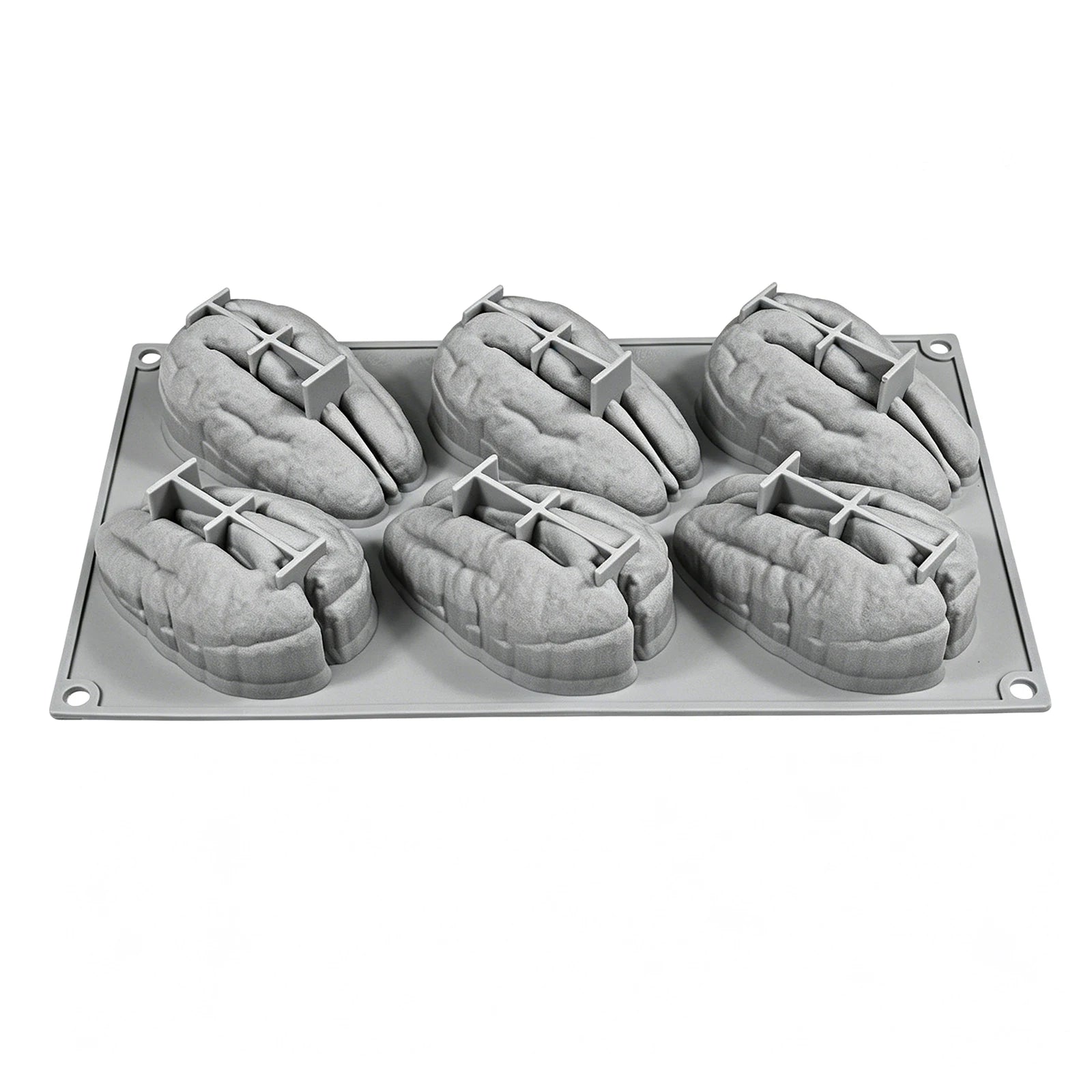 Nut-Shaped Silicone Mould 6 Cavity Chocolate Ice Mould DIY Bakeware Molds for Baking Cake Candy Jelly Mousse Desserts Qme Style C