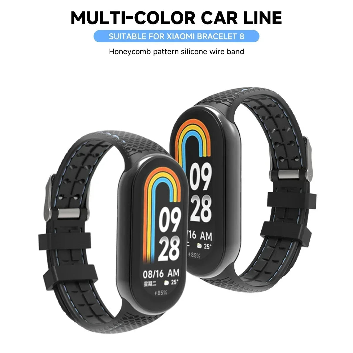 Silicone Strap For Mi Band 8 9 Bracelet Rubber Watchband Replacement Smartwatch Wrist Bracelet Correa For Xiaomi Mi Band 8 Strap Qme