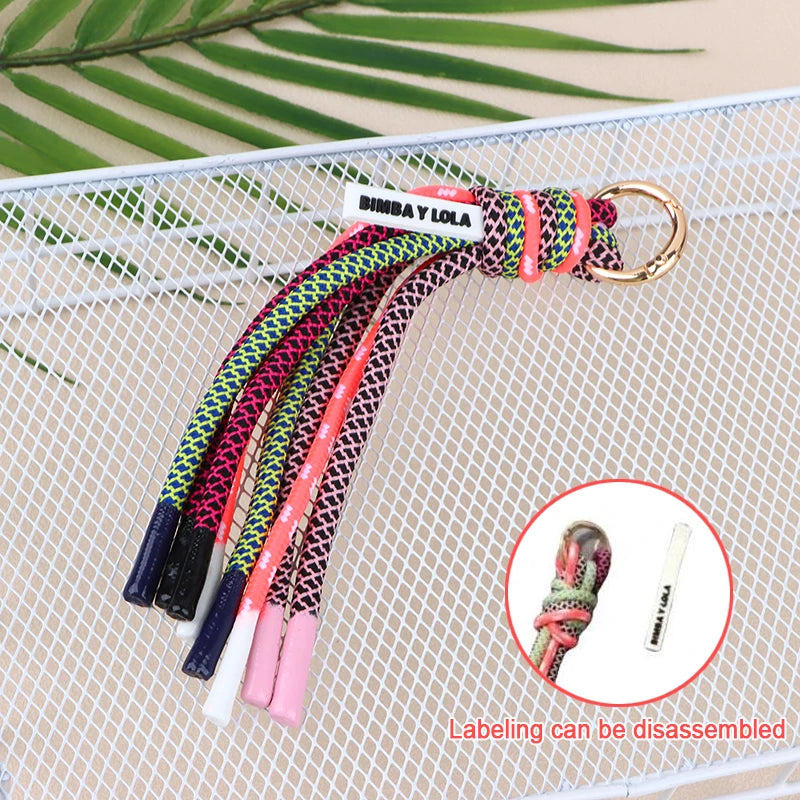 New Hardware Anti-theft Keychain Fashion Bag Accessories Tassel Female Bag Decoration Qme Gold
