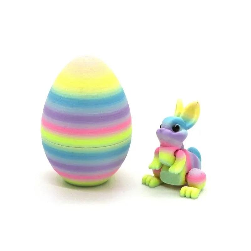 Easter Bunny Ornament 3D Printed Cute Rabbit Eggs Printing Desk Qme S4