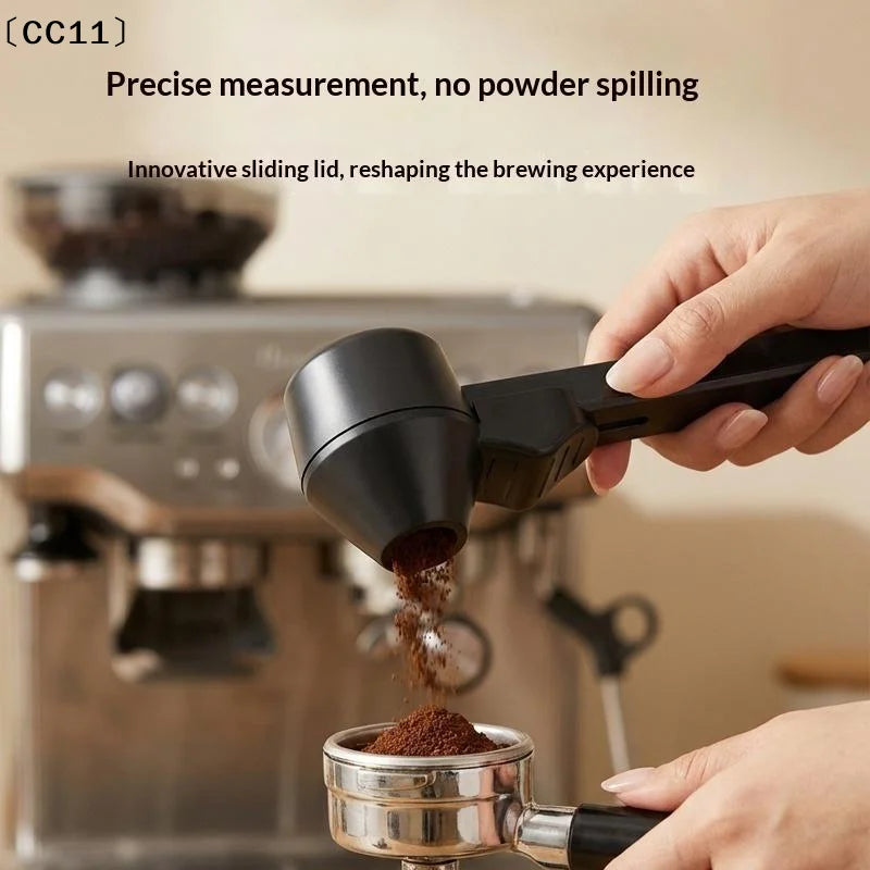 Sliding Leakproof Coffee Scoop Reusable Protein Powder Spoon Funnel Qme