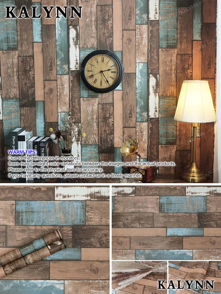 Faux Wood Grating Peel Stick Wallpaper Self Adhesive Wall Stickers Qme