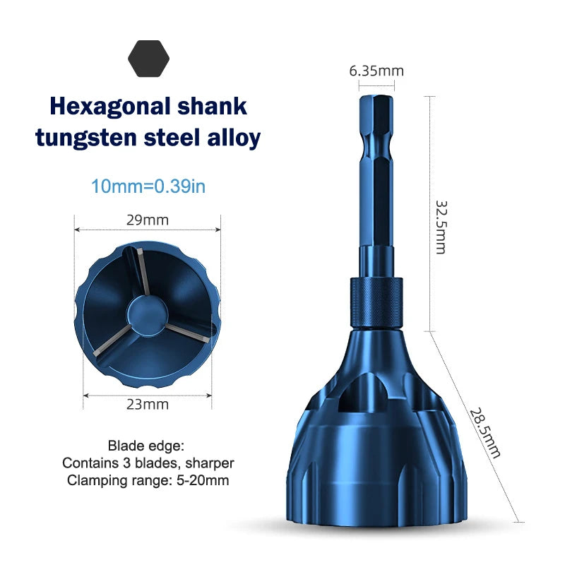 Drill Bit Metal Remove Burr Tool Trimmer Screw Rod Bolt Deburring Qme