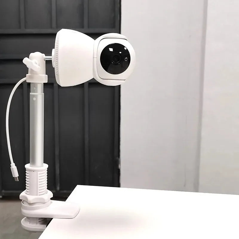 1PC Baby Stroller Monitor Stand with Cable Data Transmission Security No-Drill Retractable Crib Camera Holder Qme
