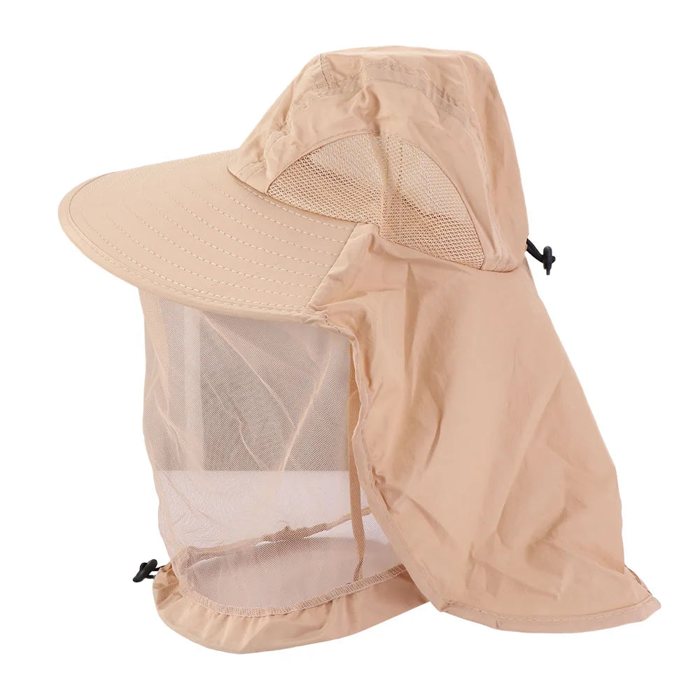 Lightweight Foldable Bee Mosquito Hat UPF50+ Wide Brim Net Cover Qme