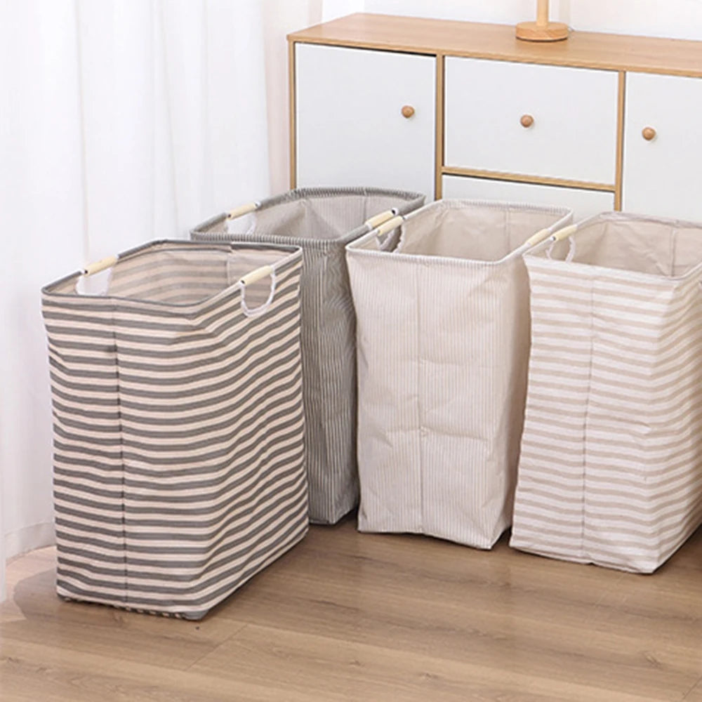 Large Capacity Laundry Storage Dirty Clothes Storage Basket with Handle Hamper Collapsible Laundry Basket Bathroom Accessories Qme