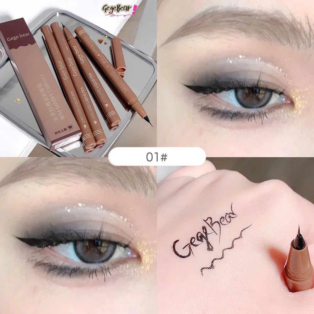 Gege Bear Liquid Eyeliner Pen Waterproof, Smudge-proof, Fast and Precise Makeup, Quick and Smooth Drying Qme GX1055-1
