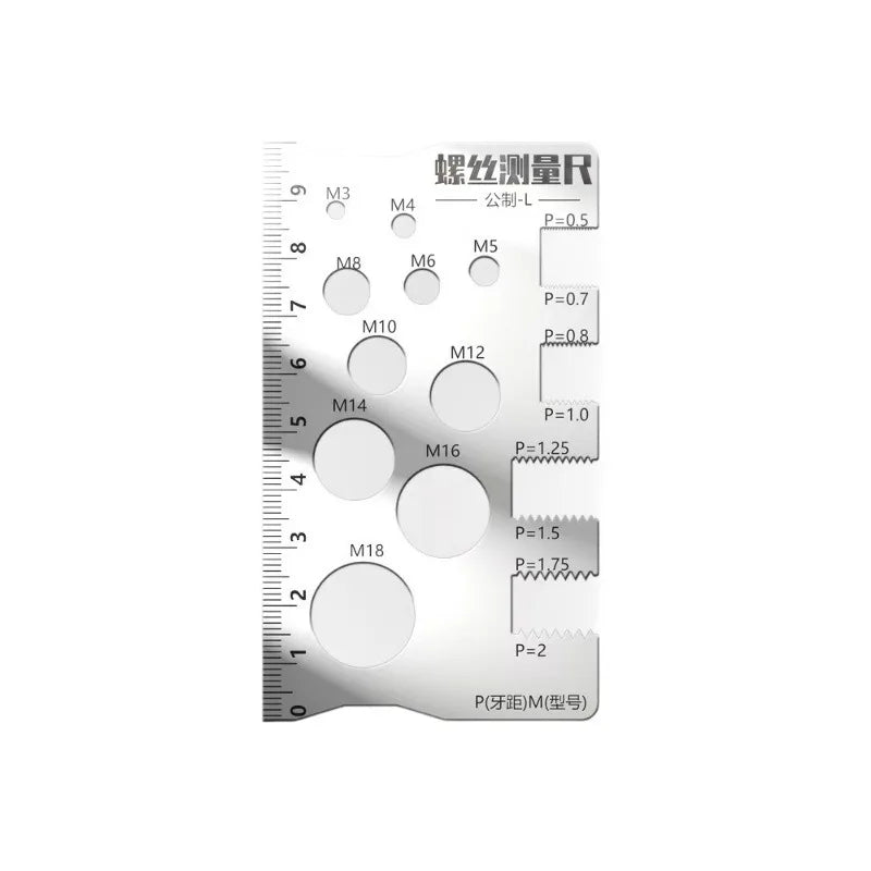 High-accuracy Industry Standard Pitch Gauge Ideal Measuring Bolt Nut Qme