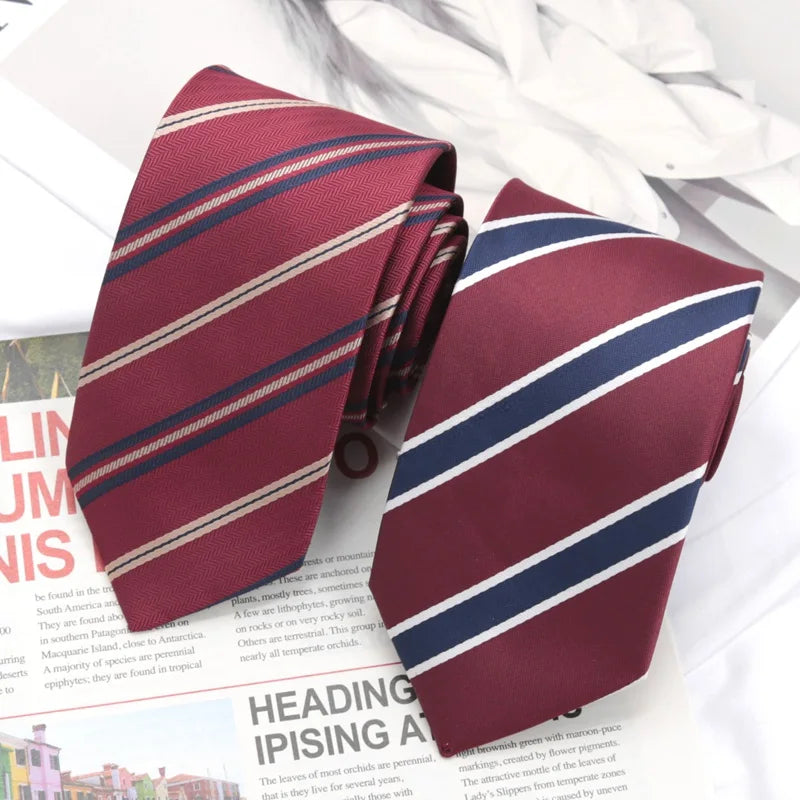 Fashion JK Striped Necktie Year Preppy Tie Graduation Campus Events Qme