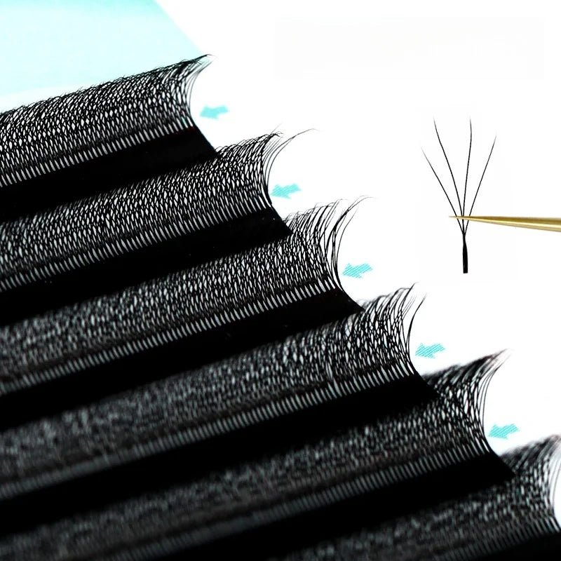 NATUHANA Camellia Premade Fans Eyelash Extensions 3D 4D 5D W-shape Qme 4D W Camellia C 0.07mm|8mm