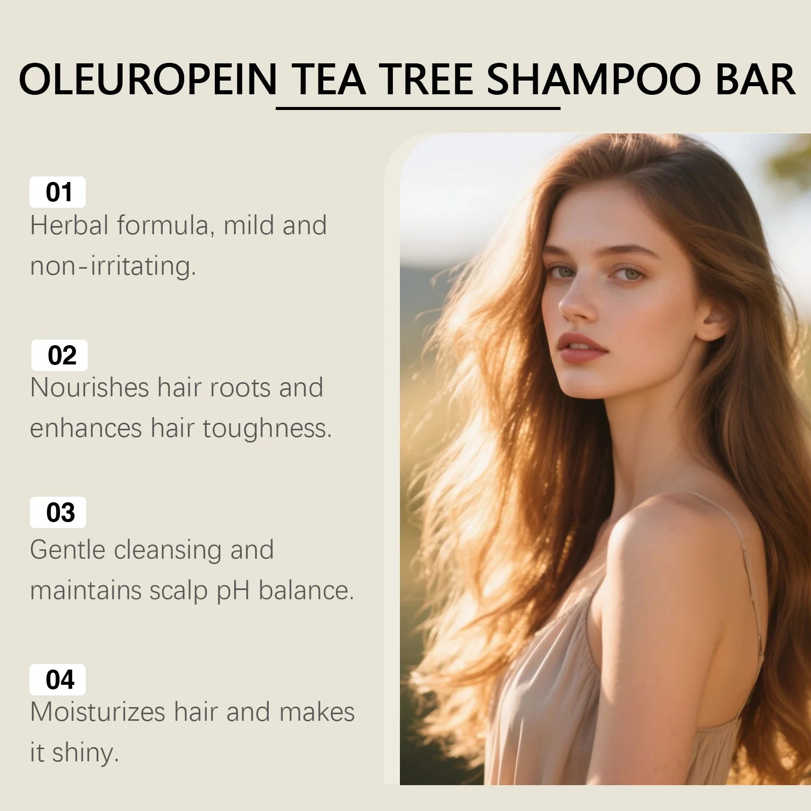 Herbal Dandruff Removal Shampoo Bar Mild Tea Tree Oil Essence Oil Control Scalp Cleansing Hair Care Soap Hair Damaged Repairing Qme