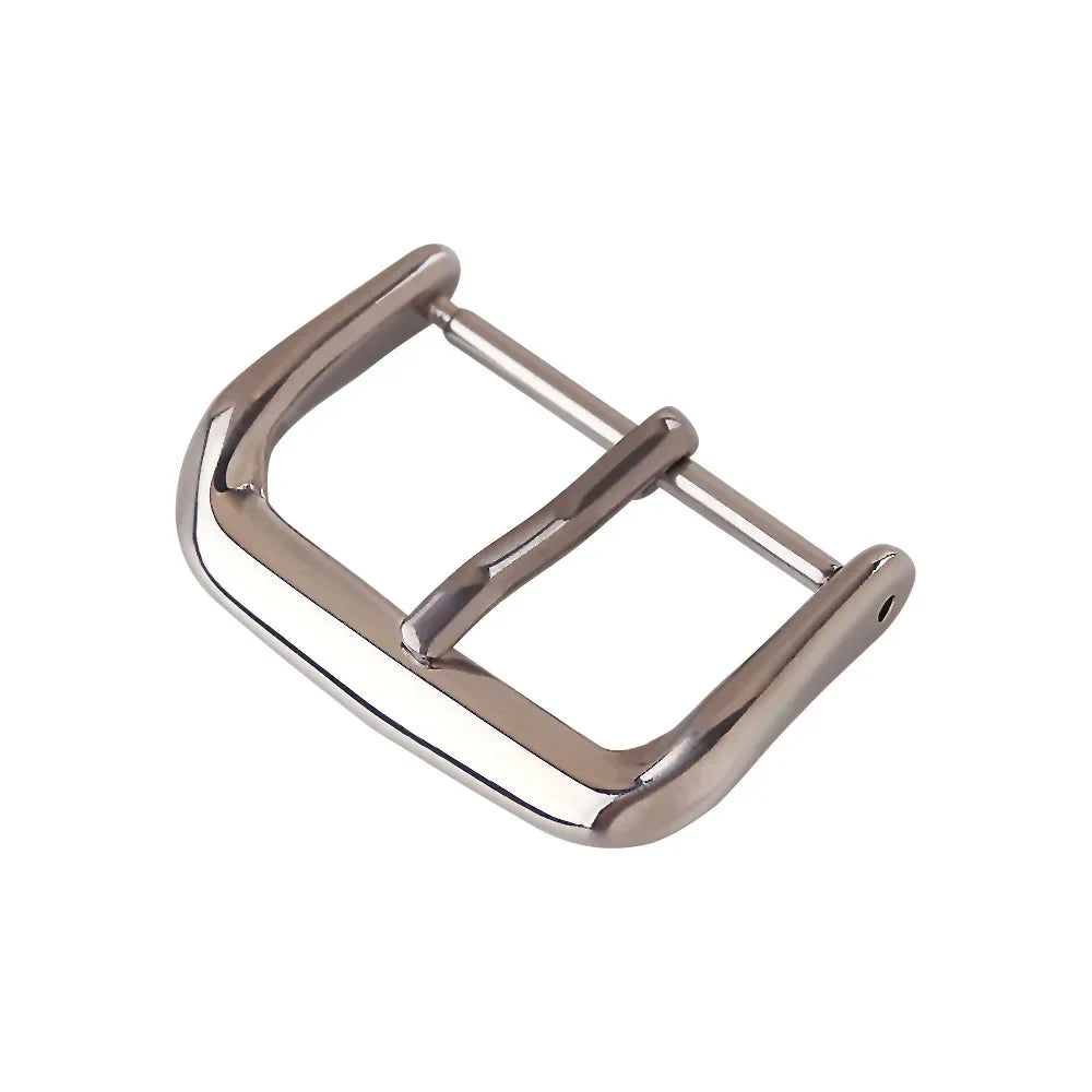 Stainless Steel Watch Pin Buckle 8/10/12/14/16/18/20/22/24mm Replace Metal Silver Black Watchbands Strap Clasp Watch Accessories Qme 16mmS