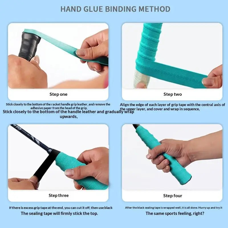 Badminton Hand Rubber Anti-slip Racket Grip Sport Overgrip Tape Qme
