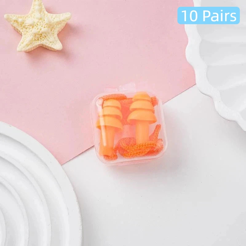 Soft Foam Earplugs 38dB Noise Cancelling 10 Pairs Multicolor