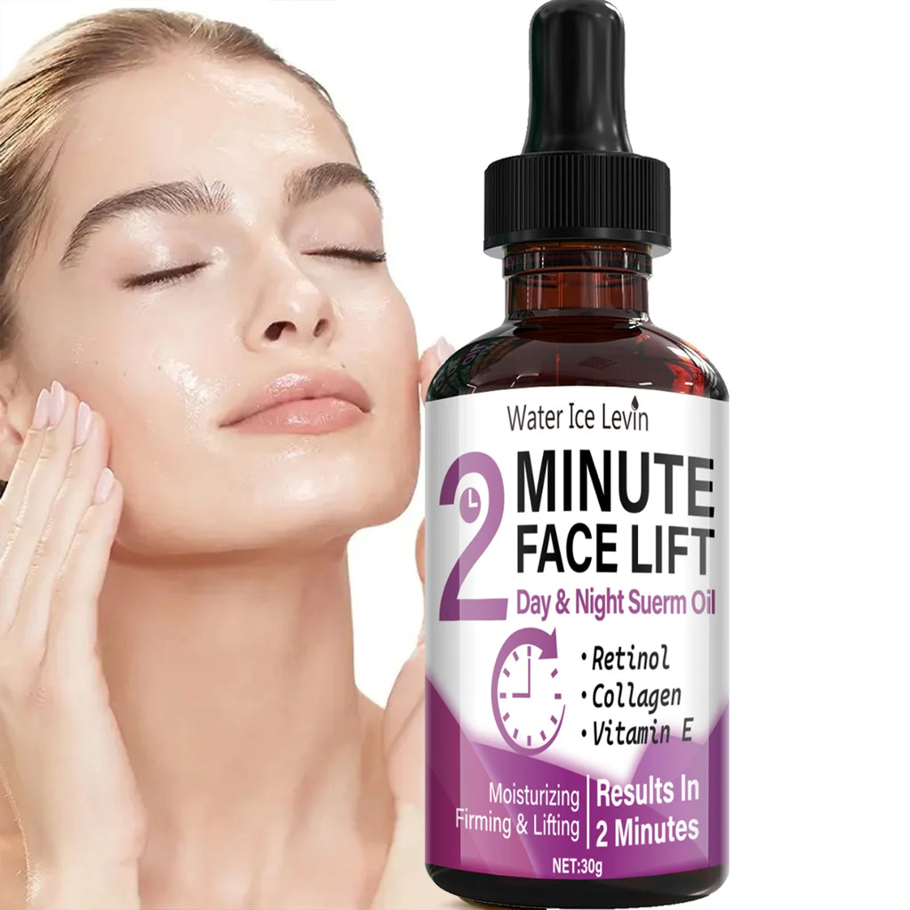 Minute Face Lift Day & Night Serum Oil with Retinol & Collagen - Moisturizing, Firming & Lifting in 2 Minutes Qme