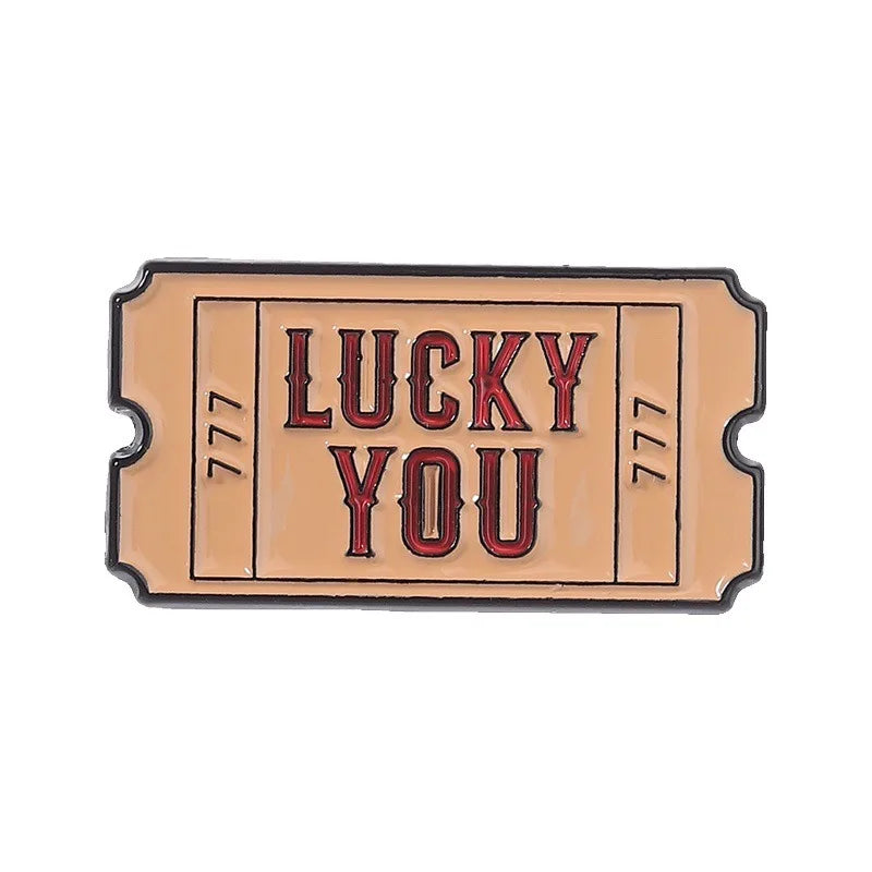 Cute Lucky Number 777 Enamel Pin Stylish Digital Pattern Metal Brooch For Backpack Clothing Decor Collection Holiday Small Gifts Qme style1