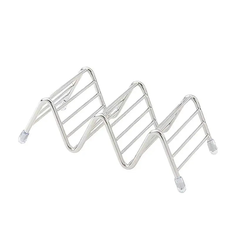 Stainless Steel Soap Box Creative Wave Shaped Soap Box Toilet Soap Storage Drain Rack Household Bathroom Storage Rack Soap Box Qme