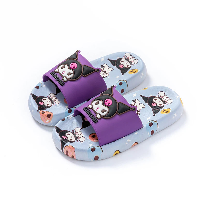 Hello Kitty Kuromi Slippers Non-Slip for Home Use Indoor Slippers for Students Cute Thong Sandals Qme