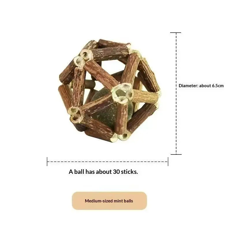 1/2PCS Cat Toys Made Of Wood Sticks Insect Galls Raffia Sisal Rope Teeth Cleaning Toys Cat Teasing Sticks Qme A7