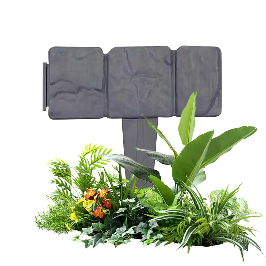 Imitation Stone Garden Fence Faux Artificial Decorative Brick Edging Qme