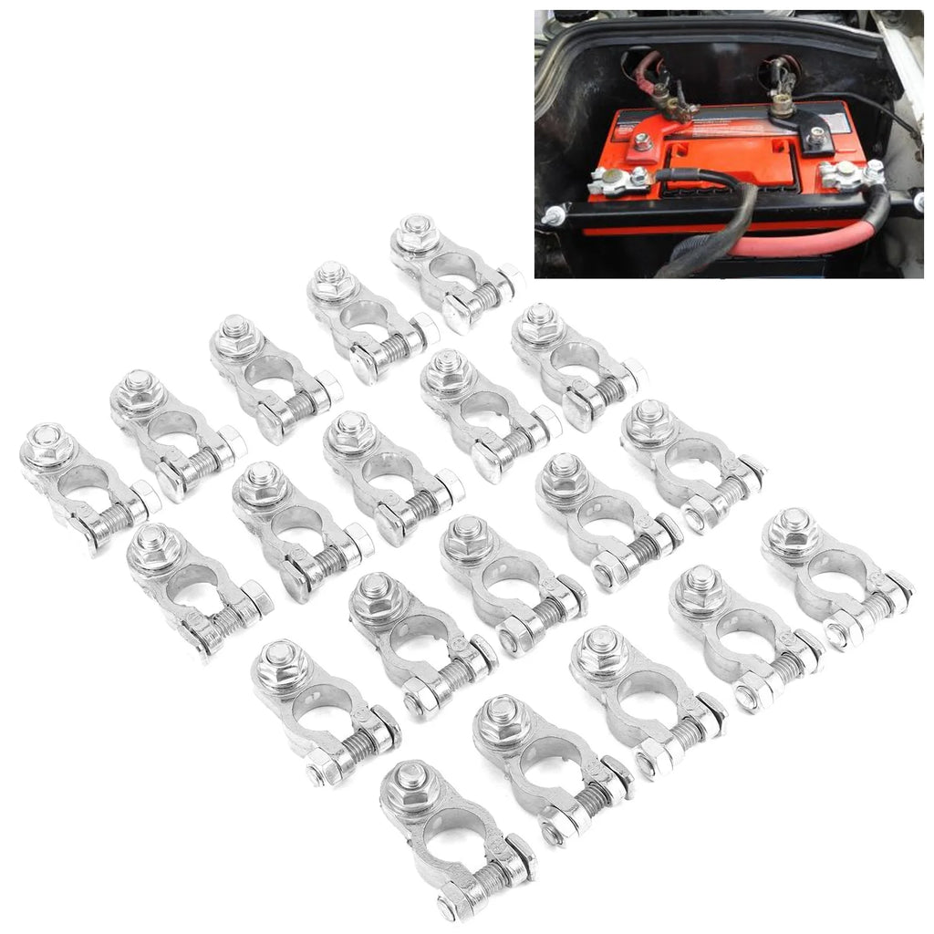 Battery Terminal Car Battery Terminal Set Connector Clamp 12V +Negative for Van Motorhome Boat Car Battery Clamp Qme