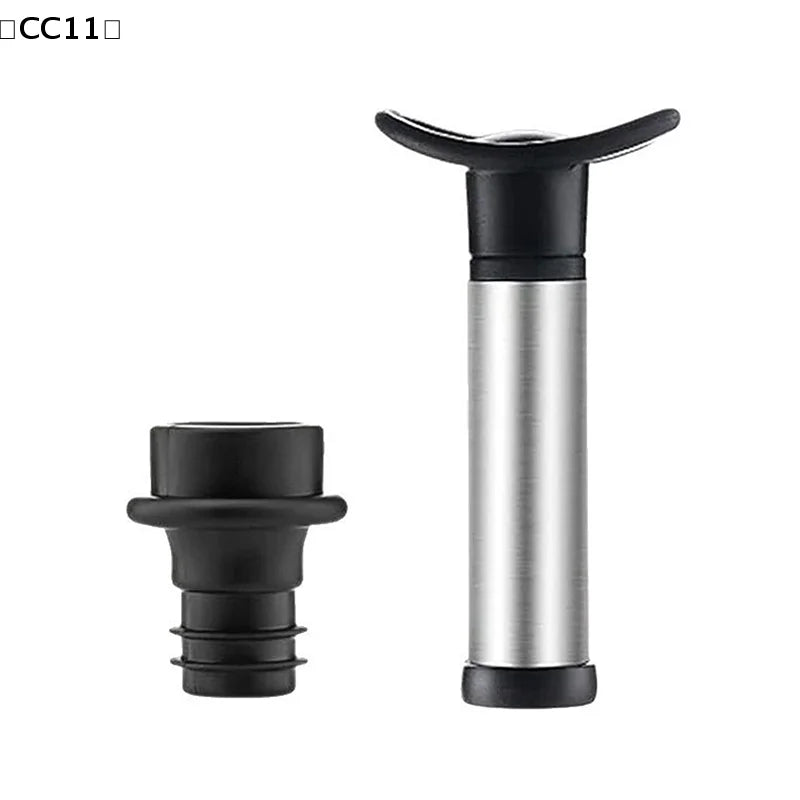 Advanced Wine Stoppers Stainless Steel Manual Vacuum Pump Saver Qme