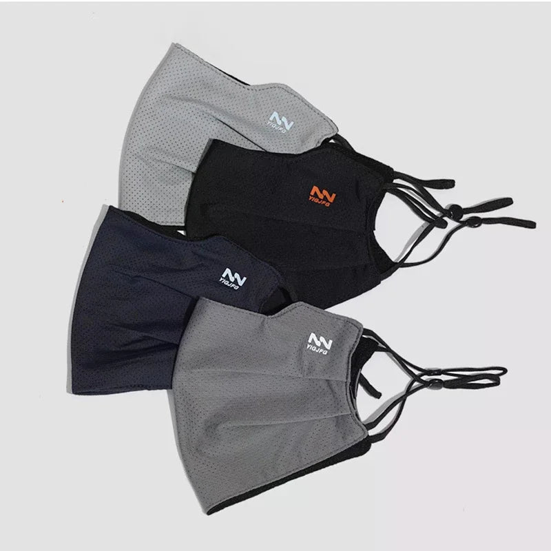 Sun Protection Face Mask For Men Reusable Breathable UV Face Shield Solid Color Washable Face Mask Summer Cycling Face Mask Qme